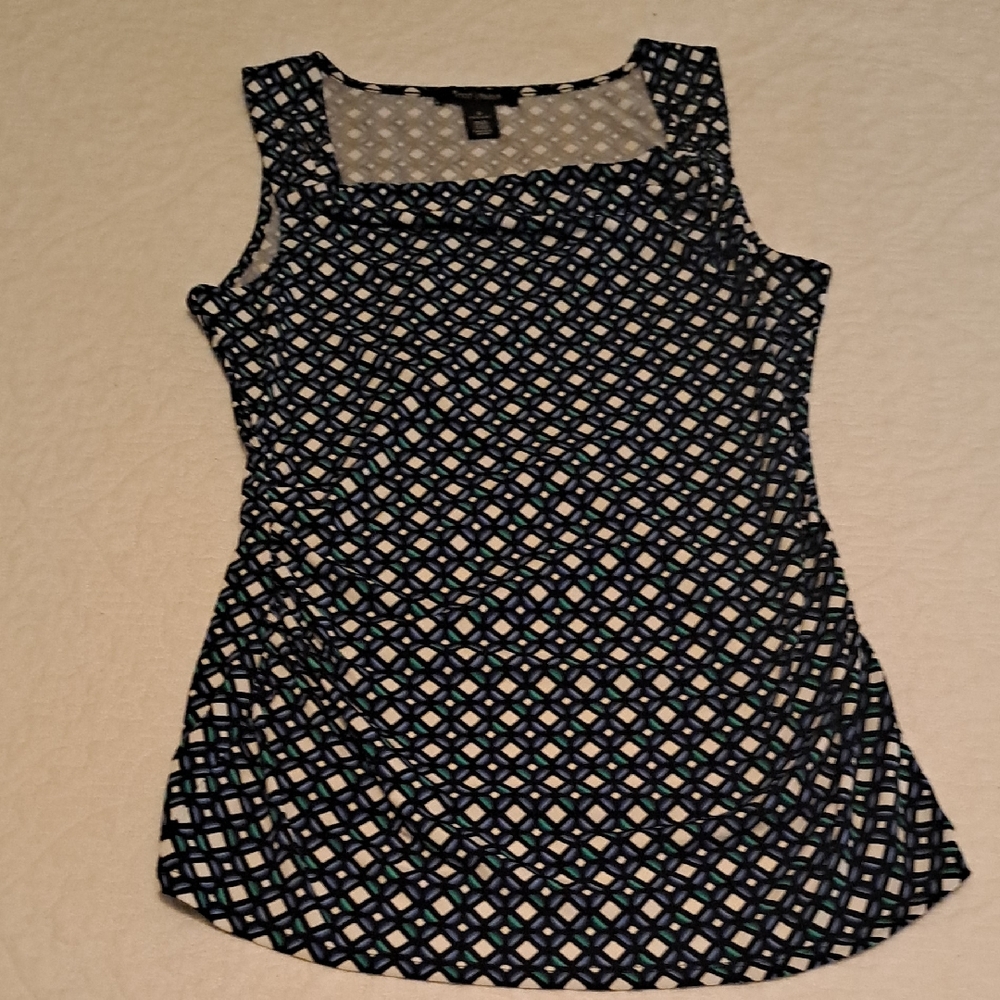 White House Black Market Patterned Tank Top